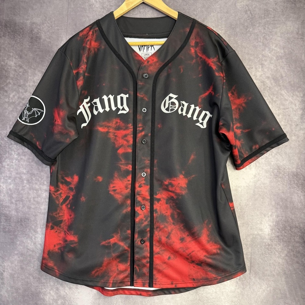 VAMPA Merch Chicago DJ Jersey Men's Large Black Fang Gang Gothic